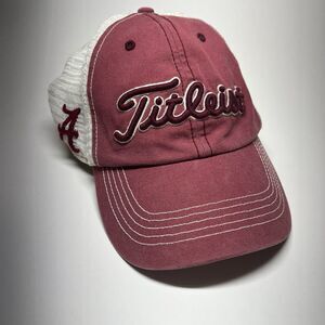 Titleist Golf Alabama Crimson Tide Ball Cap Hat Stretch Fit L/XL Mesh Red